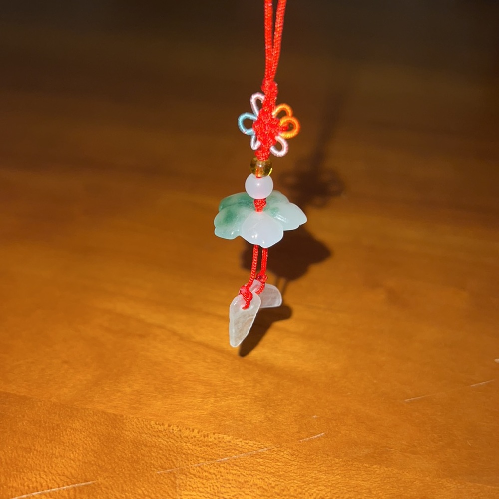 Jade Flower Charm